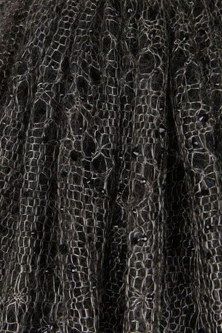 Mini Down Lace Crystal Tutu Skirt