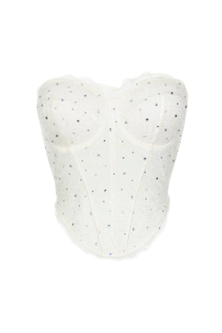 Down Lace Crystal Corset