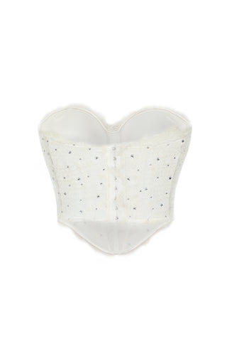 Down Lace Crystal Corset