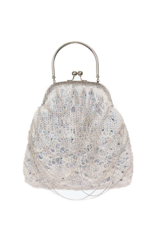 Down Lace Mini Crystal Bag With Chains