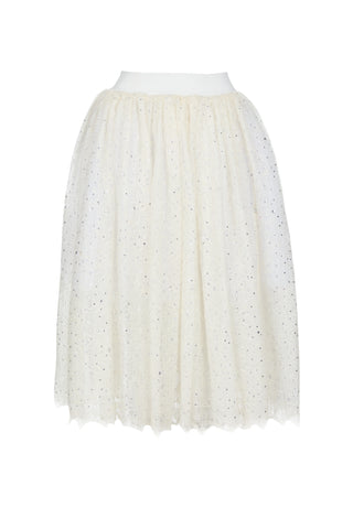 Midi Down Lace Crystal Tutu Skirt