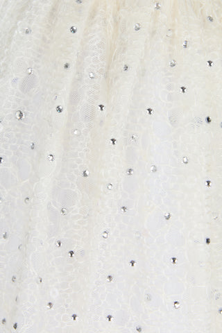 Midi Down Lace Crystal Tutu Skirt