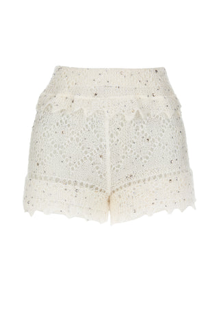 Down Lace Crystal Shorts