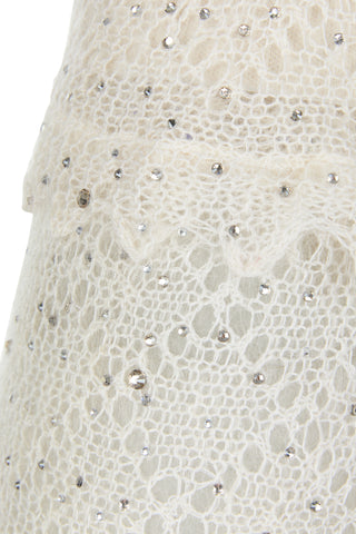 Down Lace Crystal Shorts