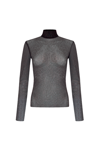 Fine mesh turtleneck